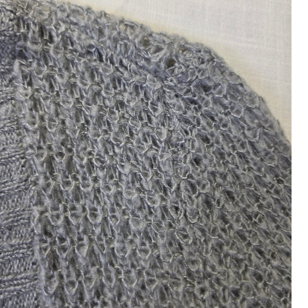 Mossimo Supply Co Gray Open Front Textured Knit Cardigan Sweater Womens Medium - Picture 5 of 12